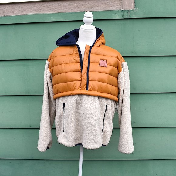 MOTHER | The Sher-Puff Zip Pullover in Inka Gold - Picture 6 of 16